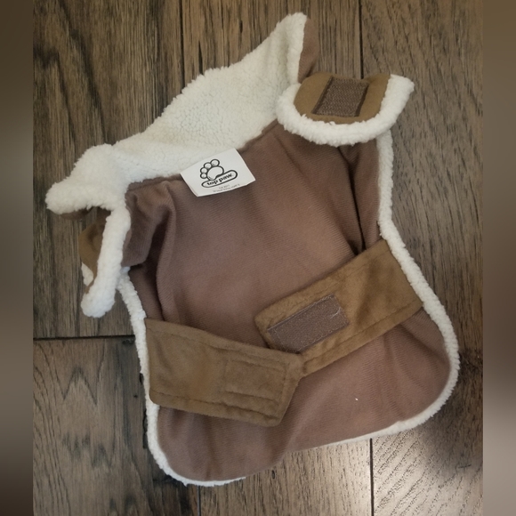 Brown Faux Suede Dog Coat Small - Picture 4 of 7